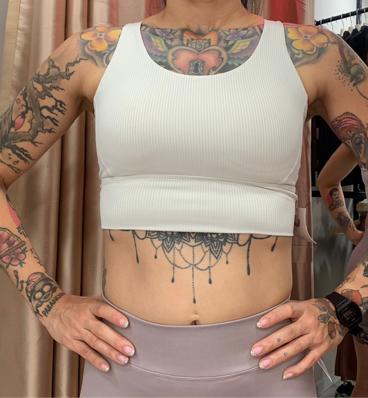 TOP CANALÉ DEPORTIVO  BLANCO ROTO KORA